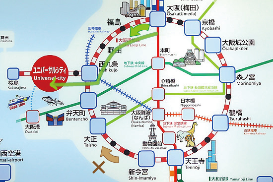 直通列車の運行イメージ図