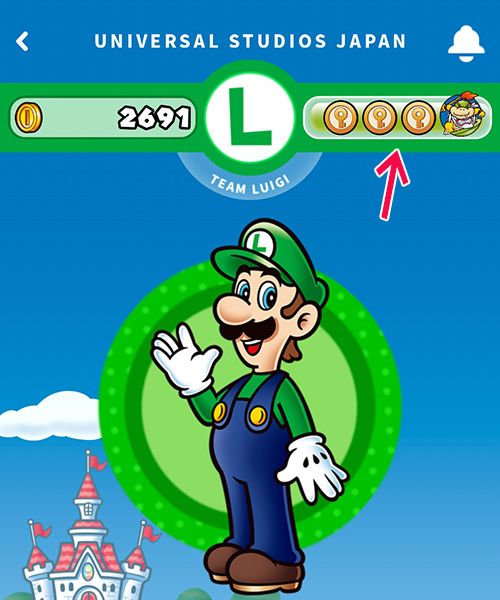 USJニンテンドーワールドアプリ画面