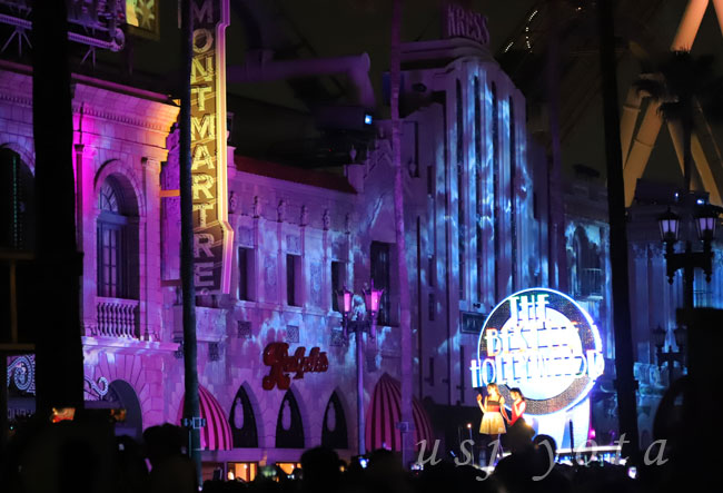 ユニバーサルスペクタクルナイトパレードのプロジェクションマッピング