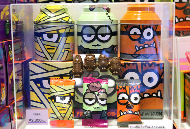 ミニオンの姿をかたどったチョコレート