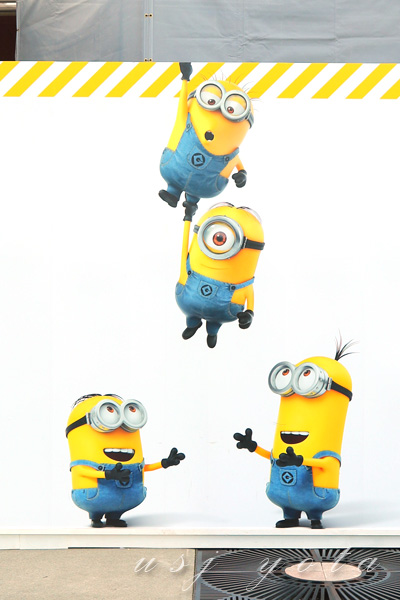 ステージ14の塀に描かれているミニオン達