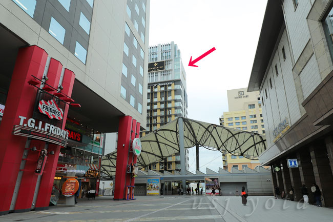 シンギュラリホテル5階客室からの眺望