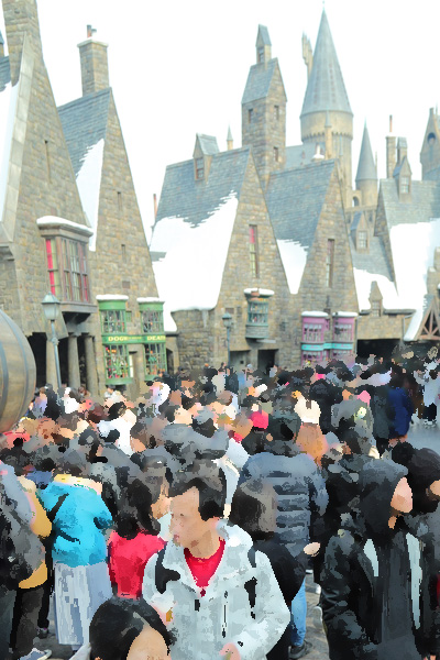 ハリーポッターエリア待ち列