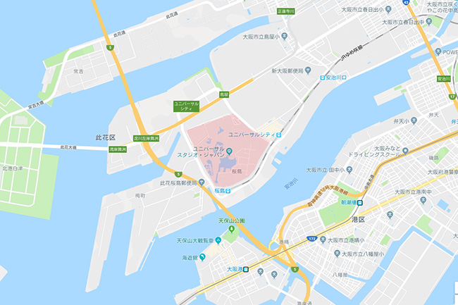 USJの周りの環境と立地