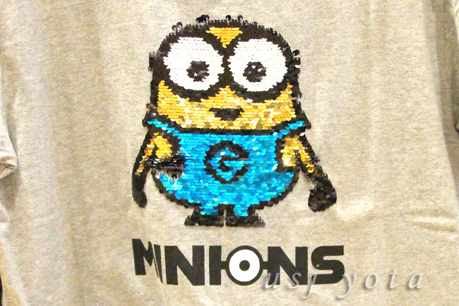 ミニオンのスパンコールTシャツ