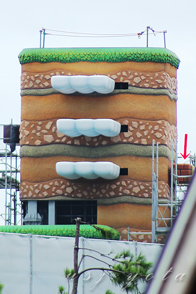 ニンテンドーワールドの工事のレンガ