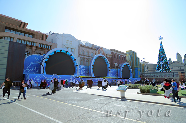 USJクリスマスイベント『クリスタルの約束』の舞台