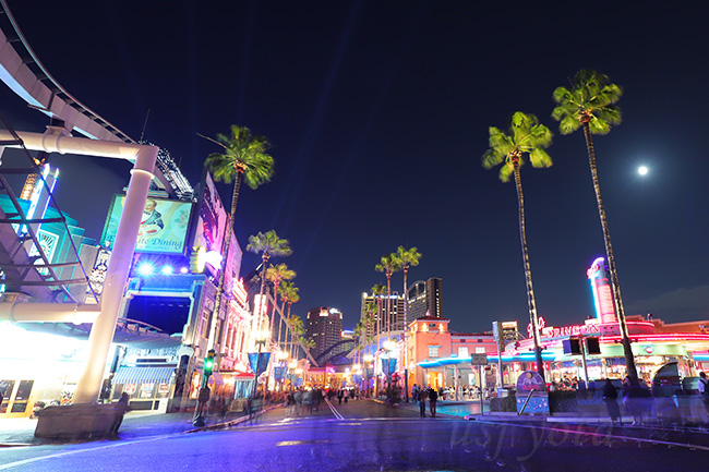 ハリウッドエリアの夜景
