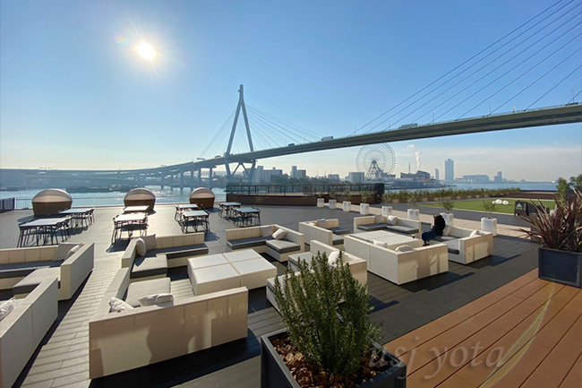 リーベルホテルのリバーサイドテラス