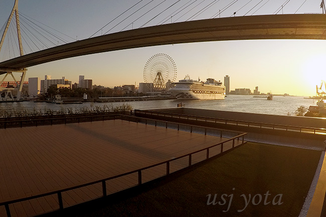 リーベルホテルスパのテラスから見える景色