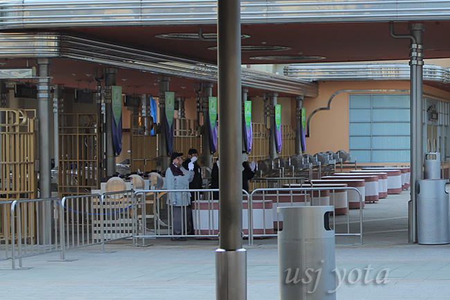 春節が終わった入場ゲートの様子