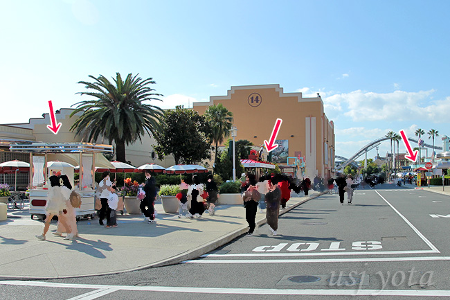 ハリウッドエリアのフードカート