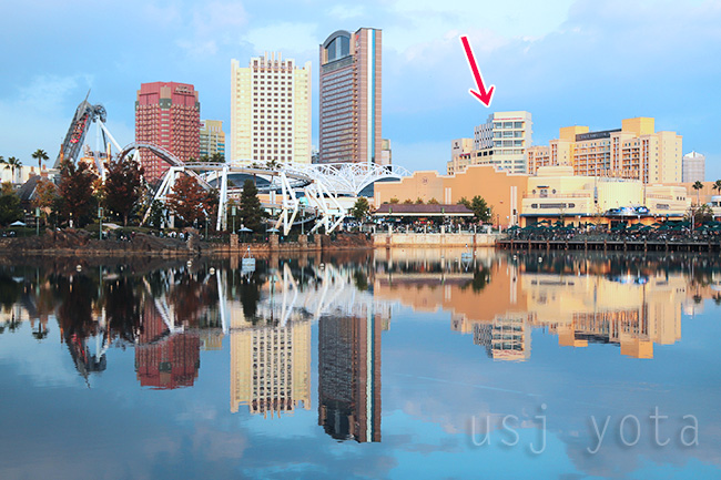 USJから見えるホテルユニバーサルポートヴィータ