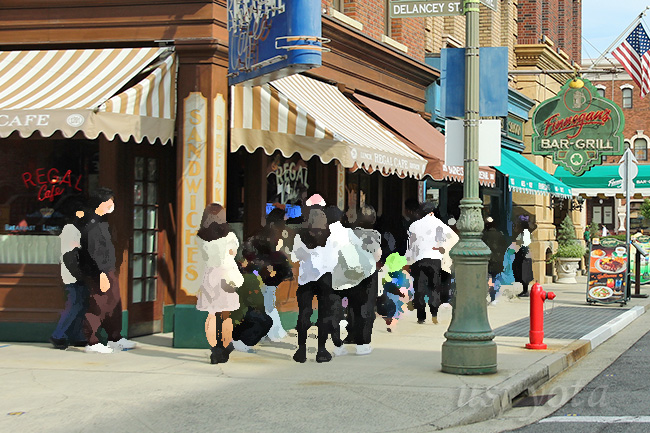 レストランの待ち列