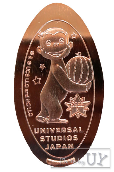 8月のメダリオンデザインは『おさるのジョージ』