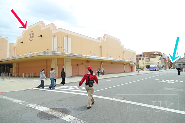ステージ22と直線道路