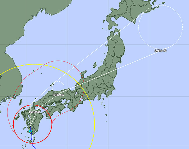 台風14号の進路