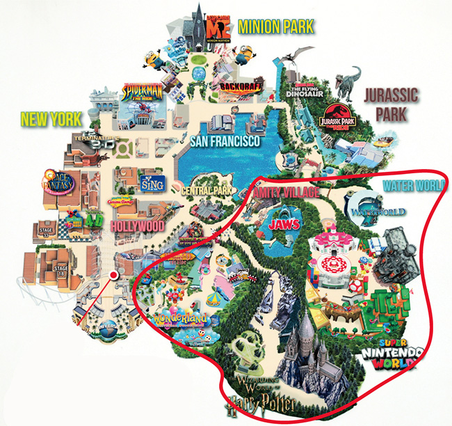 2023ハロウィーホラーナイトマップとセーフティエリア