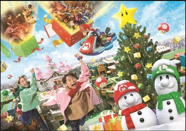 スーパー・ニンテンドー・ワールドのウインターデコレーション