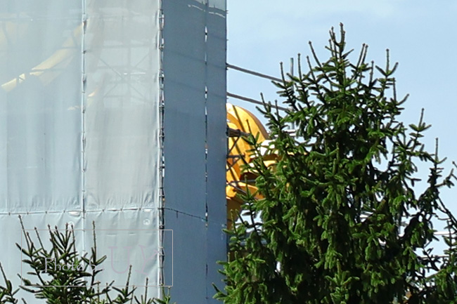 ハリーポッターエリアから見えるニンテンドーワルドのドンキーコングエリア