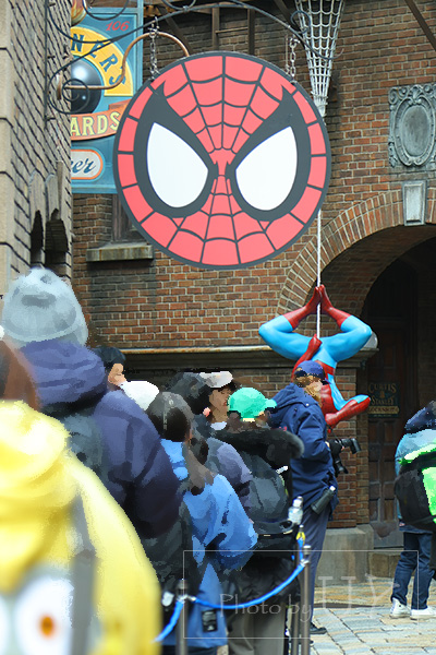 スパイダーマンのフォトスポット