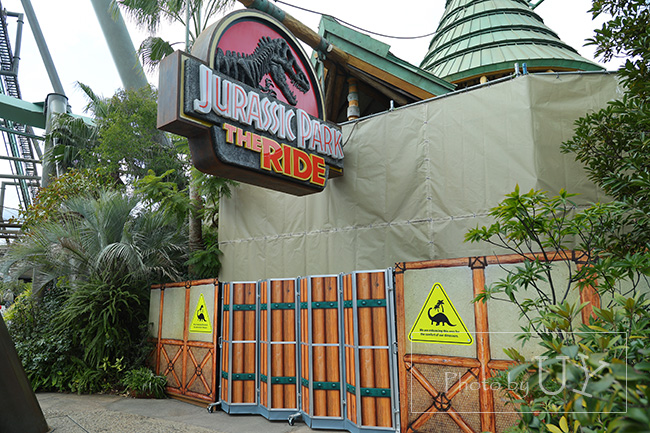 ジュラシックパークザライドメンテナンスで運休