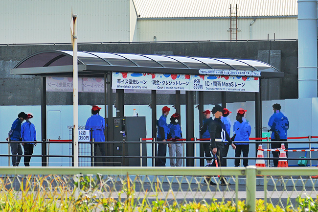 桜島駅万博行きバスターミナル