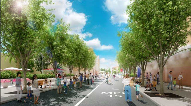 植樹並木のグリーンストリート