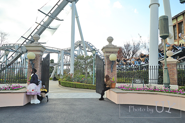 セントラルパークの入り口のアスファルト補修