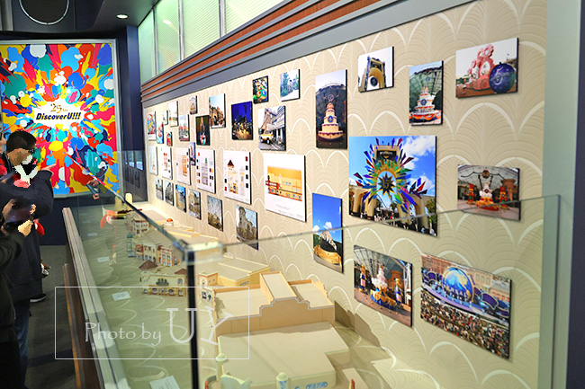 年パスセンター内に展示されたUSJ開業当時のジオラマギャラリー全景