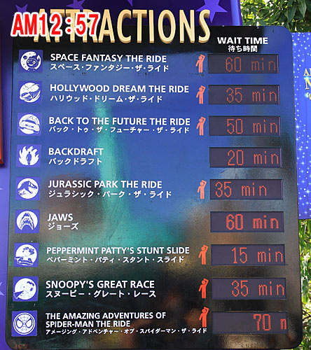 2011年1月3日の待ち時間