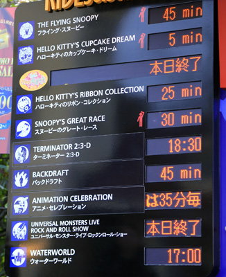 12月23日の待ち時間情報