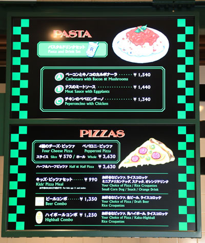 ルイズ N.Y. ピザパーラーのメニュー