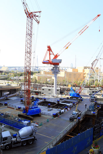 ホテルユニバーサルグランドタワー東急(仮称)の工事状況