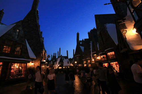 ハリー・ポッターエリアの夜景