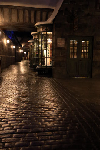 ハリー・ポッターエリアの夜景写真