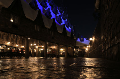 ハリー・ポッターエリアの夜景写真