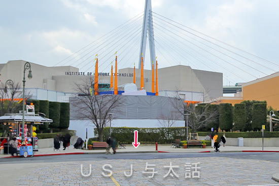 USJのモニュメントのあった場所