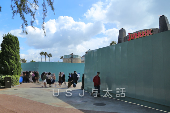 ジュラシックパークとアミティビレッジの工事状況