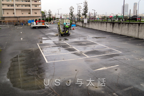 『ユニバーサルシティ駅前駐車場』は工事のため2015年3月20日～5月20日まで閉鎖