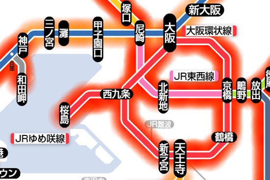 USJへの大動脈、JRゆめ咲線・大阪環状線が台風11号の大雨の影響で止まっています