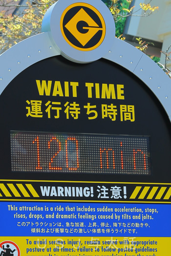 ハチャメチャライド待ち時間